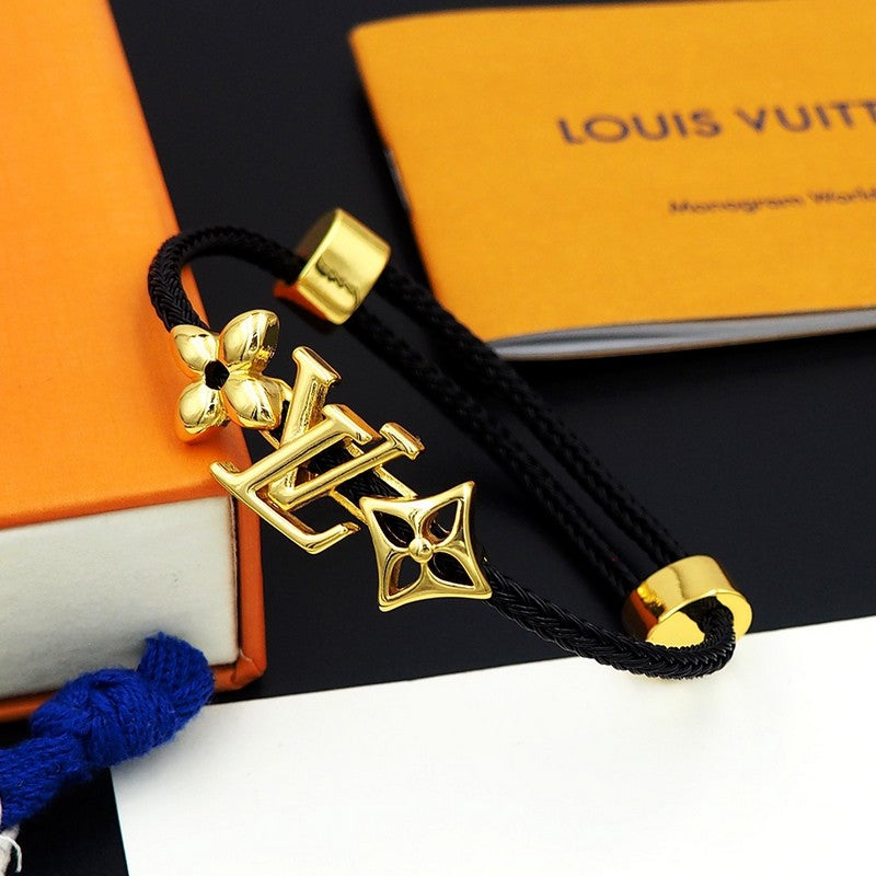 18K Louis Monogram Black Gold Bracelet