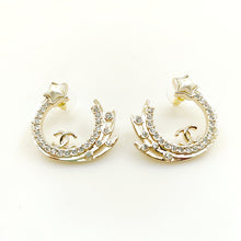 18K CHANEL CC Crystals Earrings