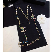 18K CC Color Long Pearl Necklace