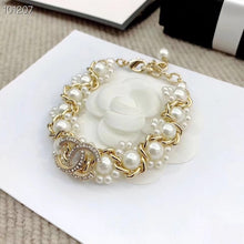 18K CC Pearl Braided Bracelet