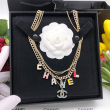 18K CC Color Typo Necklace