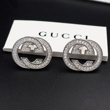 18k GUCCI Double G Diamonds Earrings