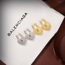 18K BB Hear Lock Earrings