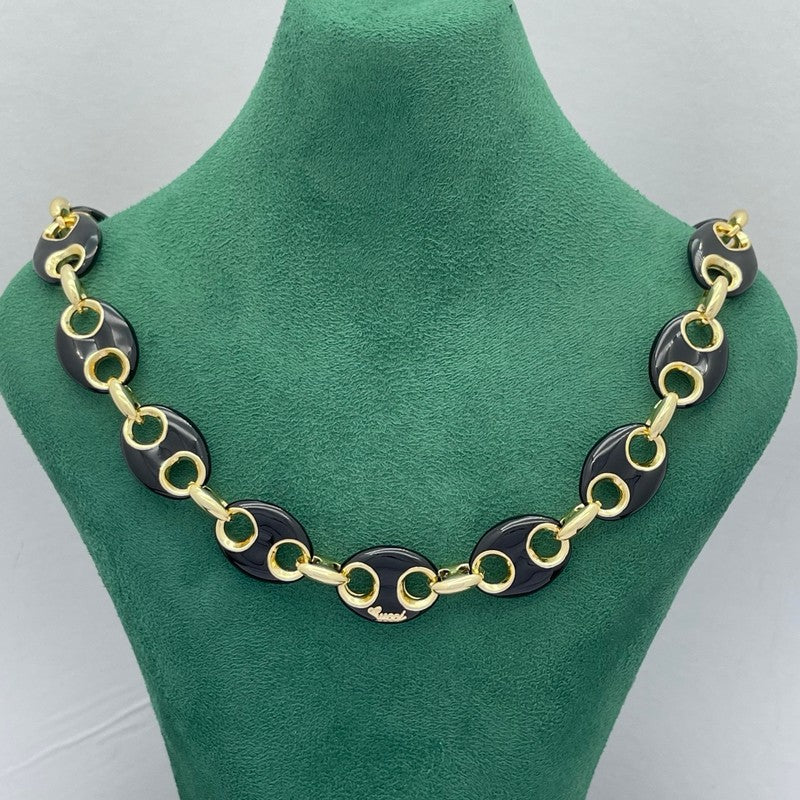 18K GG Interlocking G Brown Necklace