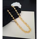 18K CC Yellow Gold Crystal Necklace