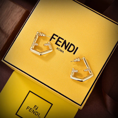 18K F First Earrings