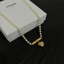 18K Triomphe Heart Pearl Necklace