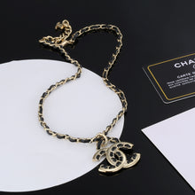 18K CHANEL CC Strass Leather Necklace