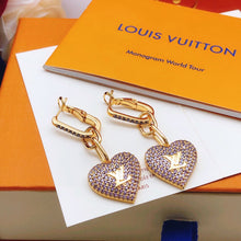 18K Louis Heart Diamond Earrings