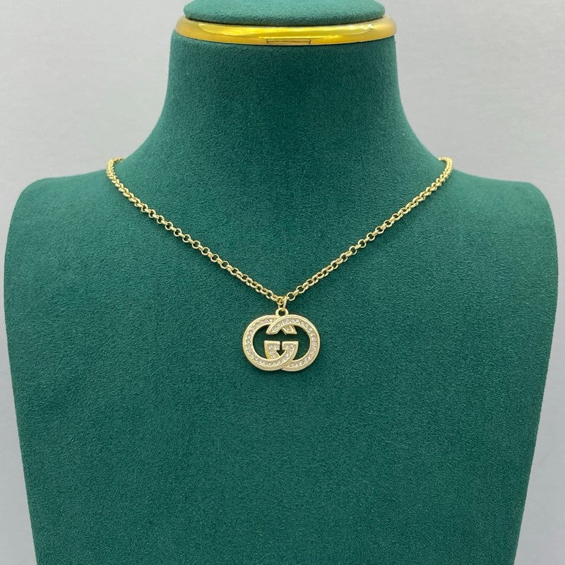 18K GG Gold Pearl Drop Necklace