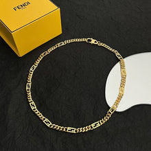 18K F Baguette Chain Necklace