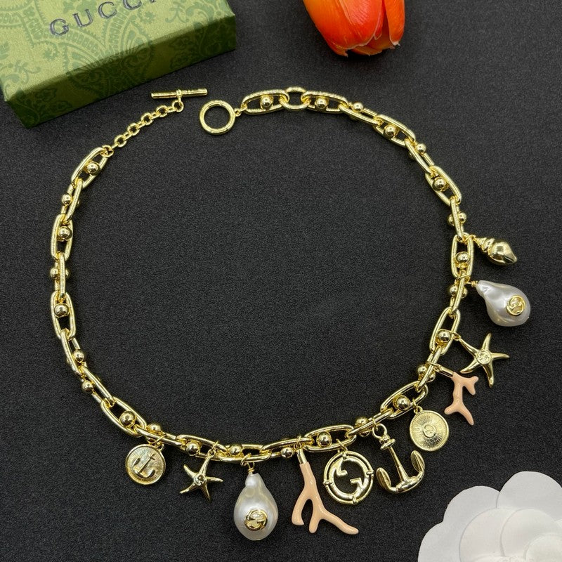 18K GG Interlocking G Element Gold Necklace