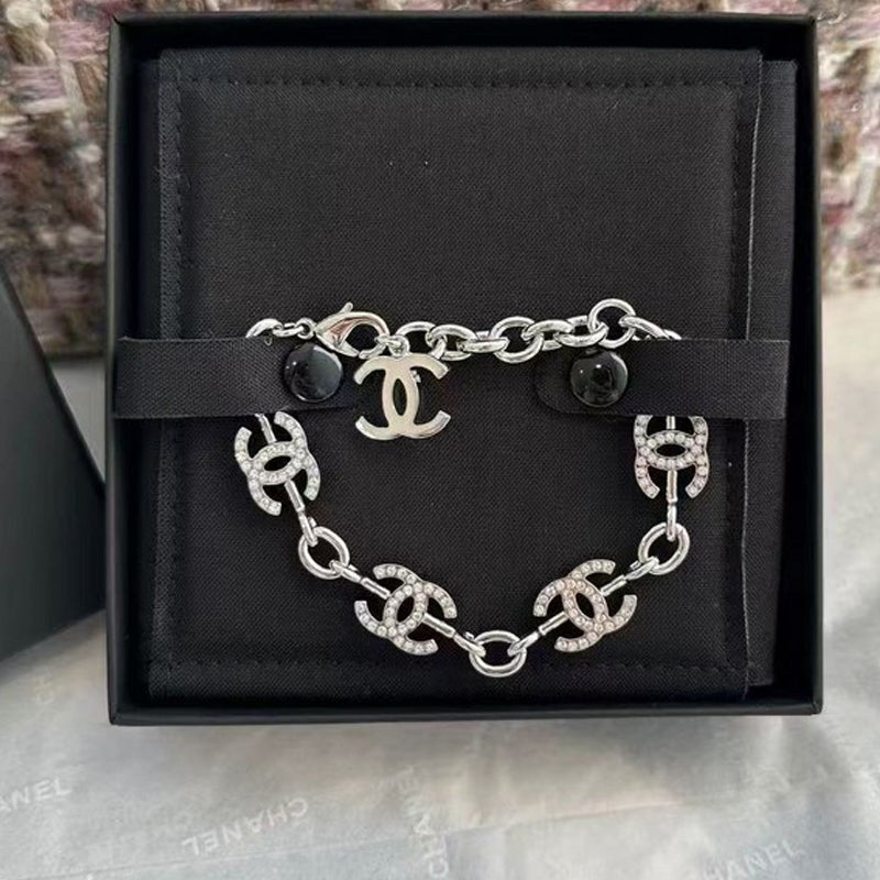18K CC Gold Diamond Bracelet
