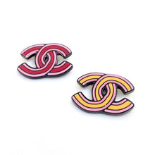 18K CHANEL CC Pink Earrings