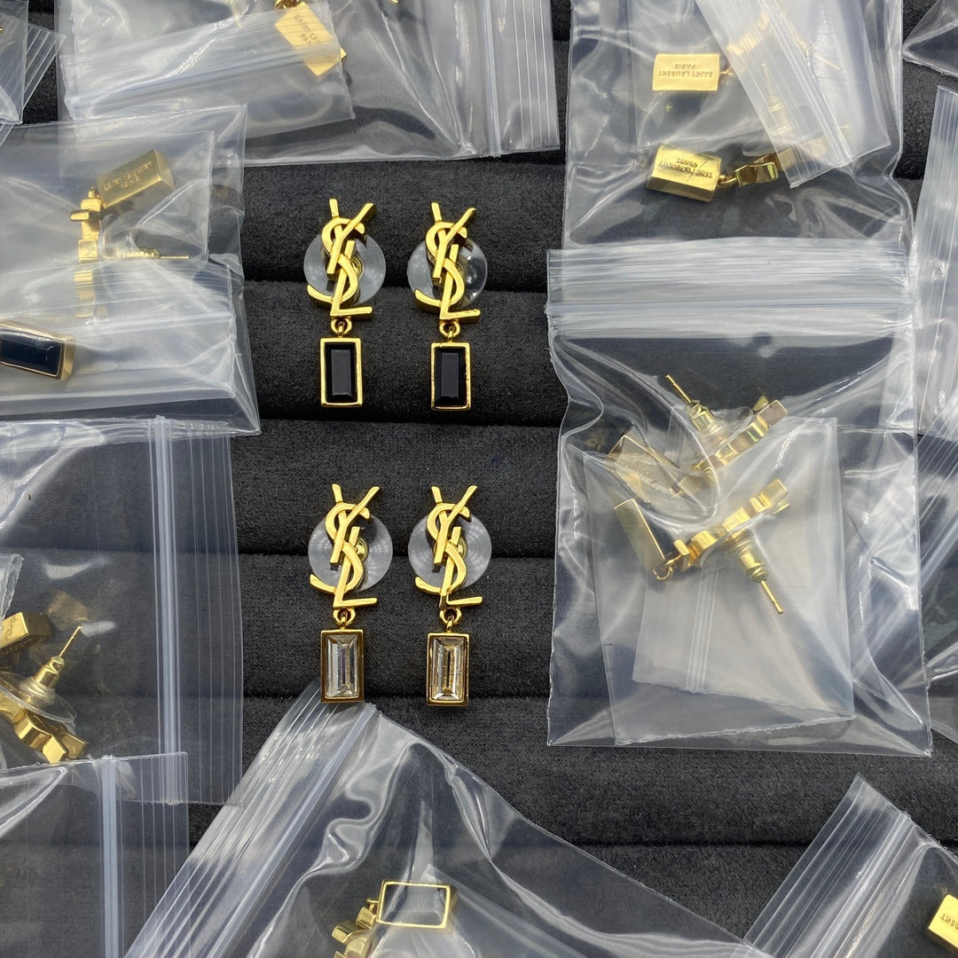 18K Saint Monogram Earrings