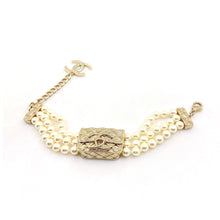 18K CHANEL Bag Pearls Chain Bracelet