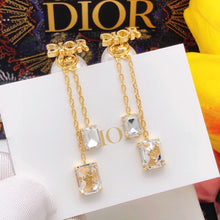18K Dior Tassel Crystal Star Earrings