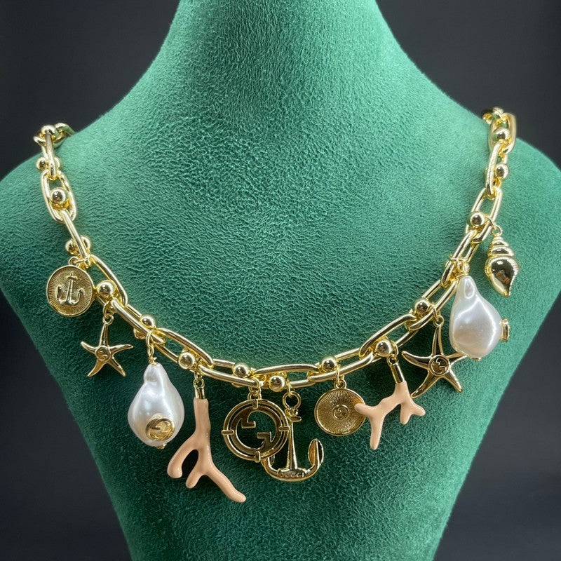 18K GG Interlocking G Element Gold Necklace