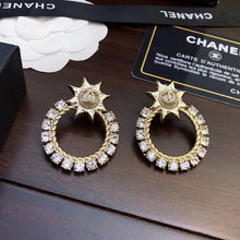 18K CC Star Full Crystal Earrings