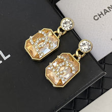18K CHANEL CC Crystals Earrings