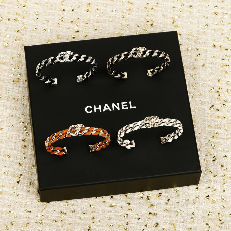 18K CC Color Leather Bracelet