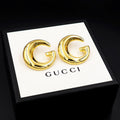 18K GG Large Gold Earrings