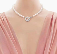 18K T Tag Beads Necklace