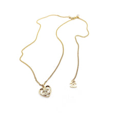 18K CHANEL Heart Pendant Chain Necklace