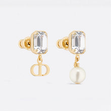 18K CD Tribales Pearl Crystal Earrings