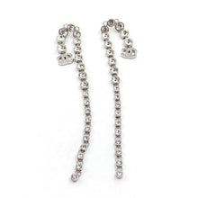 18k CHANEL CC Long Crystal Earrings