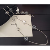 18K CC Crystal Bead Long Necklace