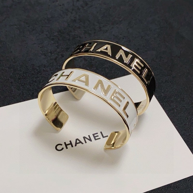 18K CC Black & White Gold Bracelet