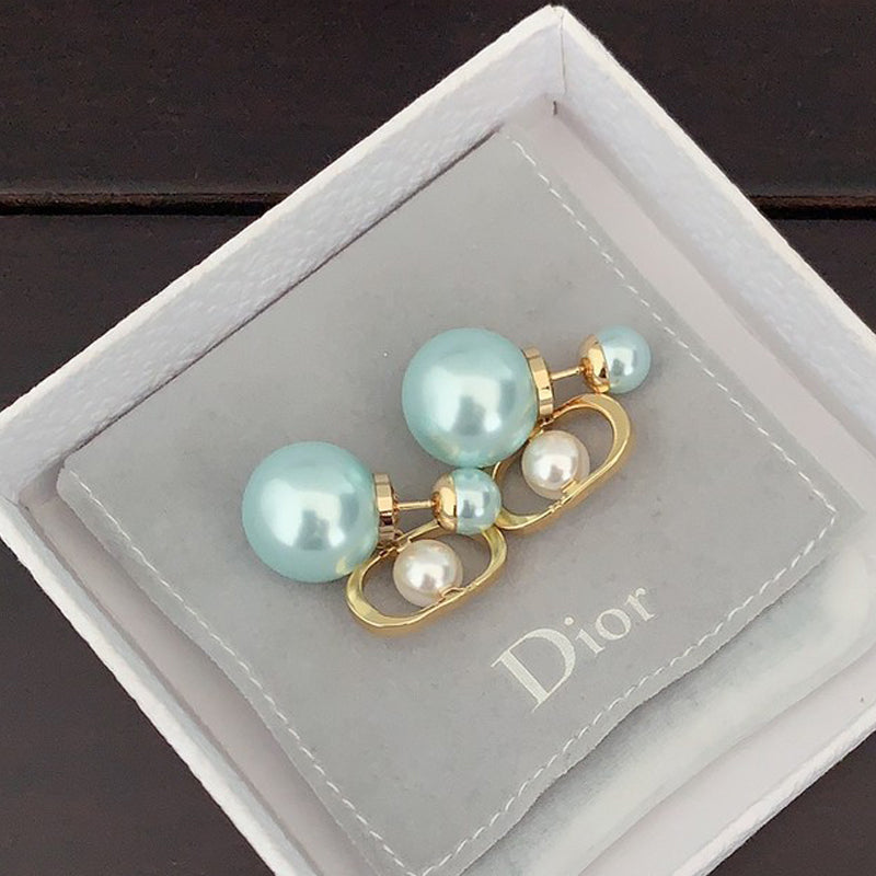 18K CD Tribales Blue Pearl Earrings