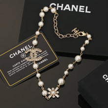 18K CHANEL CC Flower Pearl Necklace