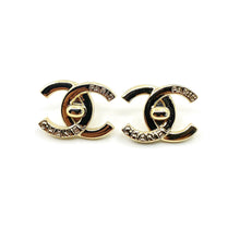18k CHANEL CC Gold Earrings
