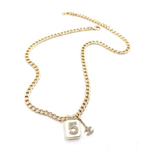 18K CHANEL No5 Perfume Pendant Chain Necklace