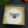 18K GG Red Bee Diamond Brooch