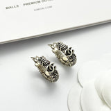 18K CC 24C Vintage Gold Earrings