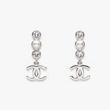 18K CC 25B Crystal Earrings