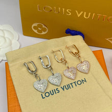 18k Louis Diamond Heart Earrings