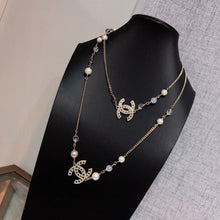 18K CC Long Pearl Necklace