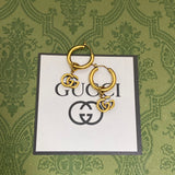 18K Double G Hollow Earrings
