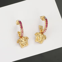 18K Versace Pink Crystals Earrings
