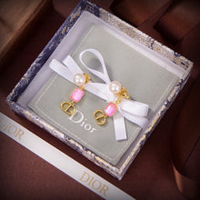 18K Petit CD Crystal Earrings