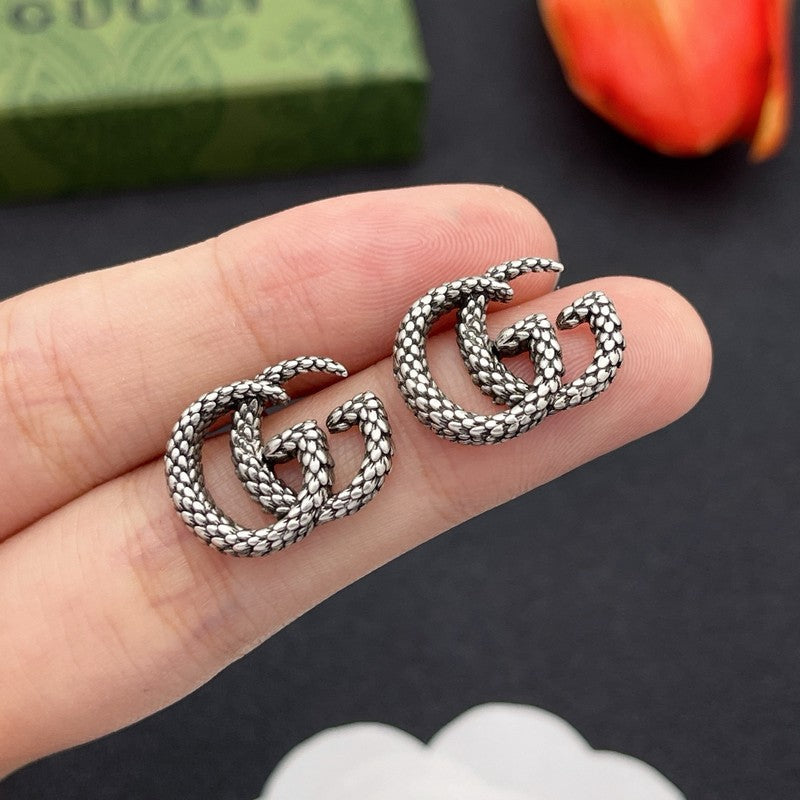 18K GG Twist Gold Earrings