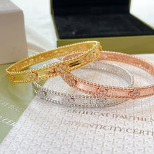 18K Rose Gold Perlée Sweet Clovers Small Bracelet