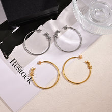 18K Saint Circle Gold Earrings