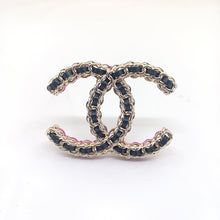 18K CHANEL CC Leather Pink Brooch
