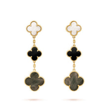 18k Van Cleef & Arpels Magic Alhambra Three Pearls Motifs Earrings