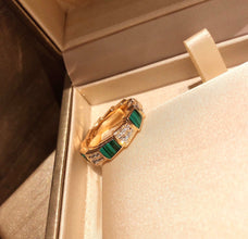 18K BV Serpenti Viper Malachite Ring